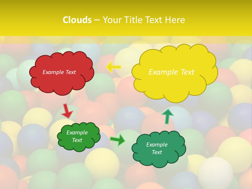 Background, Colorful Plastic Balls On Children's Playground PowerPoint Template