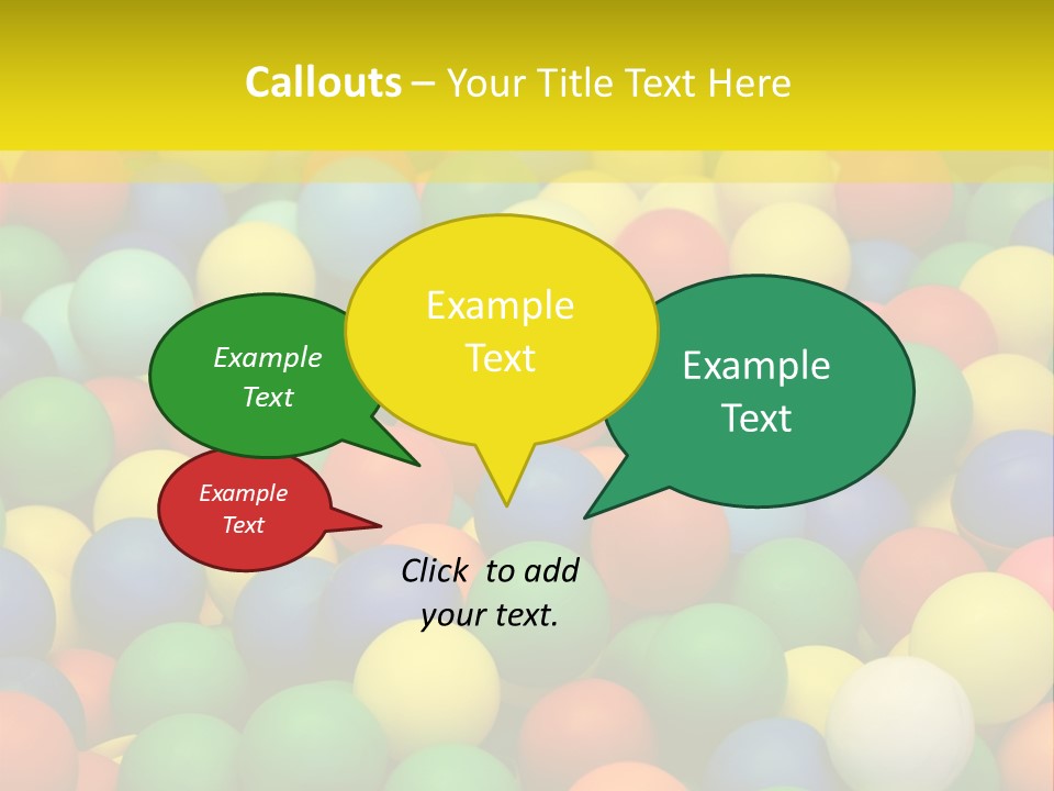 Background, Colorful Plastic Balls On Children's Playground PowerPoint Template