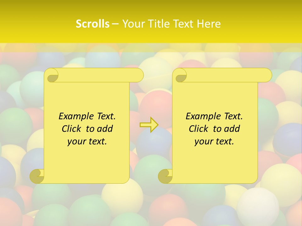 Background, Colorful Plastic Balls On Children's Playground PowerPoint Template