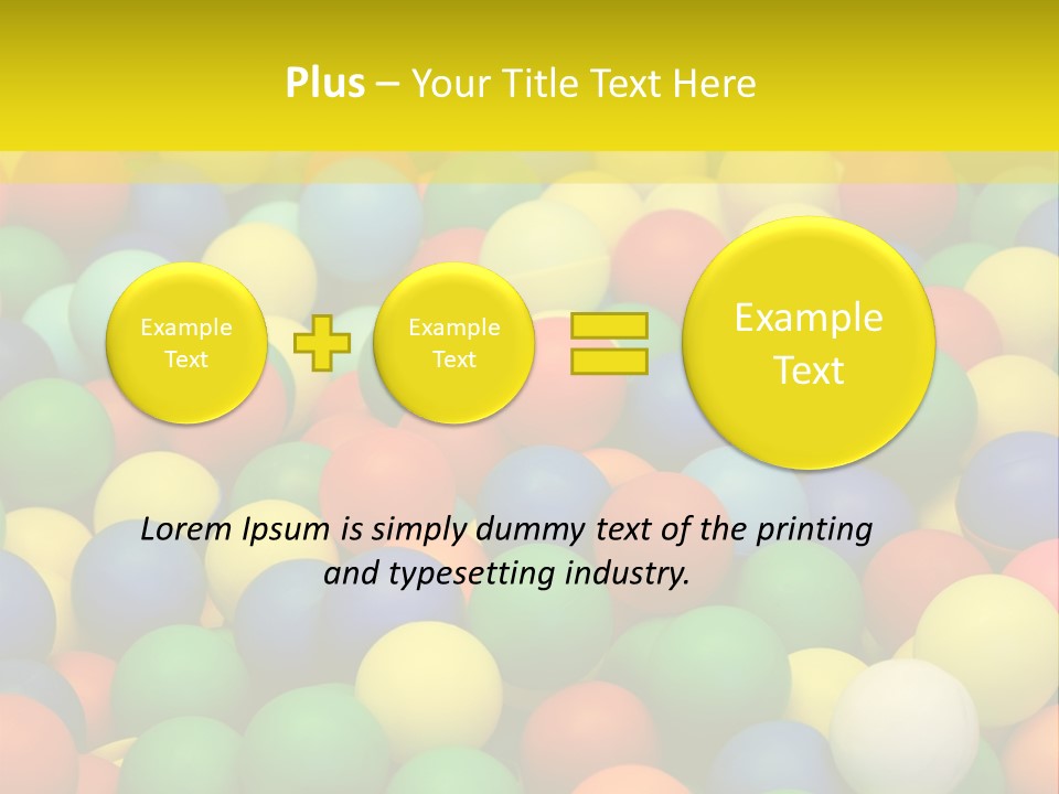 Background, Colorful Plastic Balls On Children's Playground PowerPoint Template