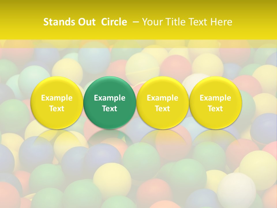 Background, Colorful Plastic Balls On Children's Playground PowerPoint Template