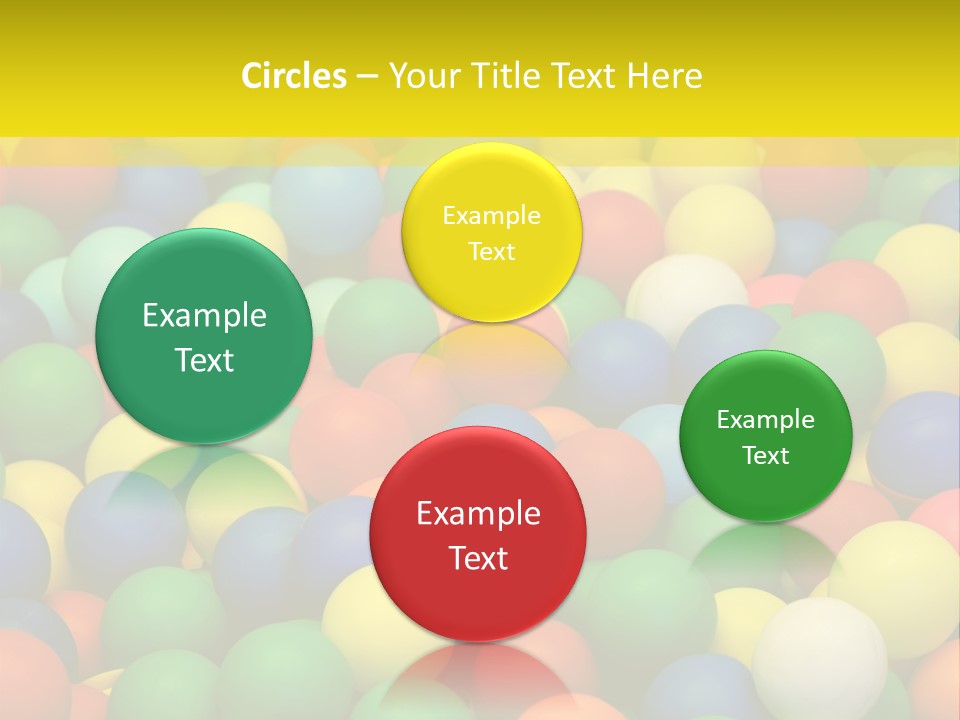 Background, Colorful Plastic Balls On Children's Playground PowerPoint Template