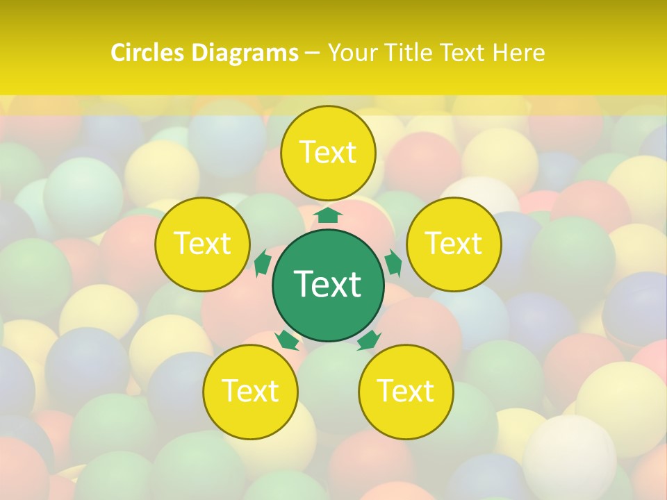 Background, Colorful Plastic Balls On Children's Playground PowerPoint Template