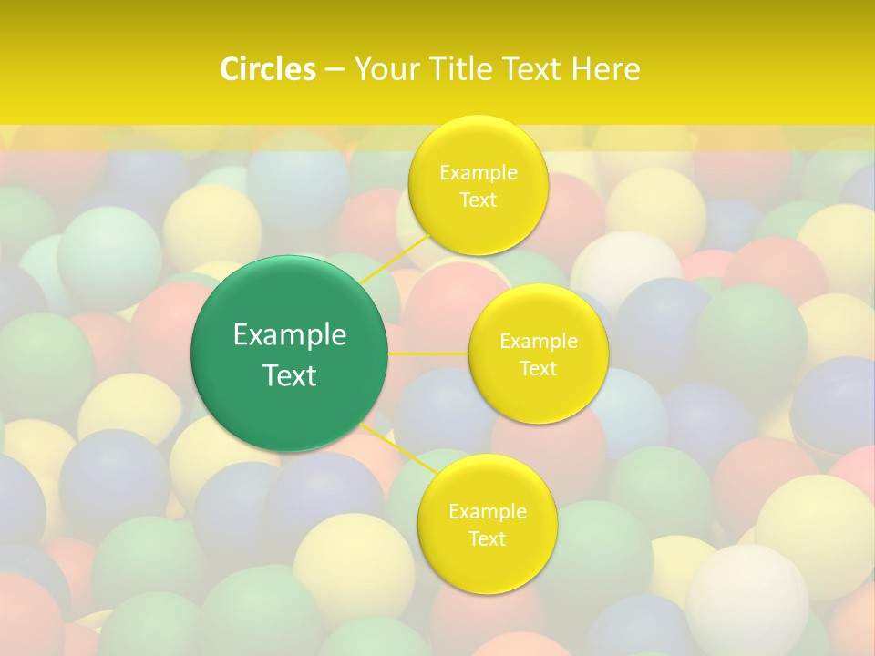 Background, Colorful Plastic Balls On Children's Playground PowerPoint Template