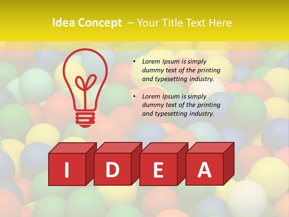 Background, Colorful Plastic Balls On Children's Playground PowerPoint Template