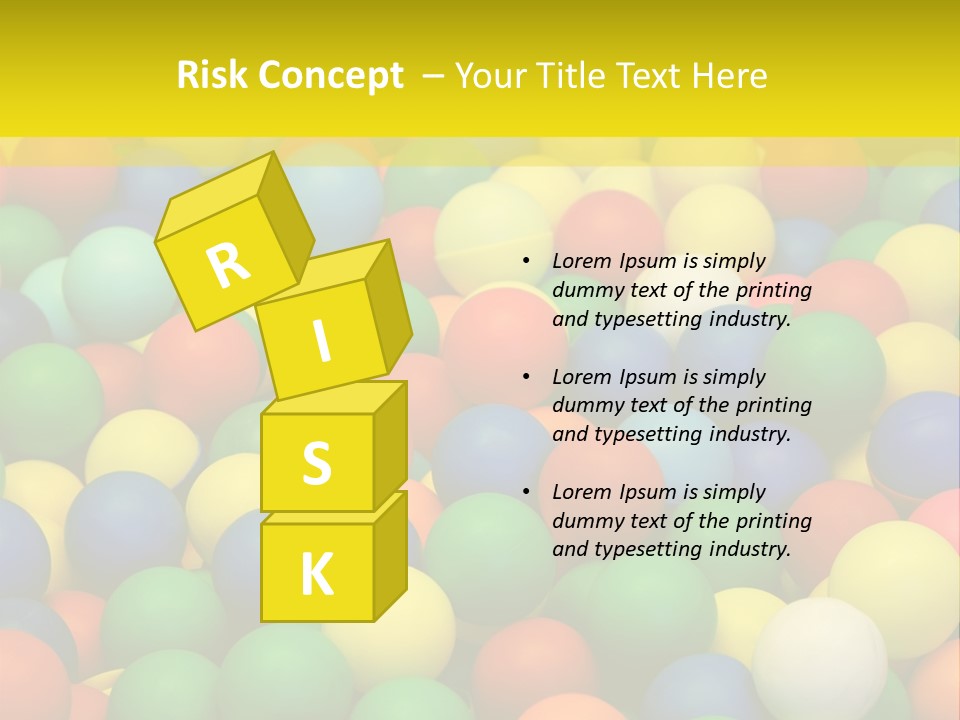 Background, Colorful Plastic Balls On Children's Playground PowerPoint Template