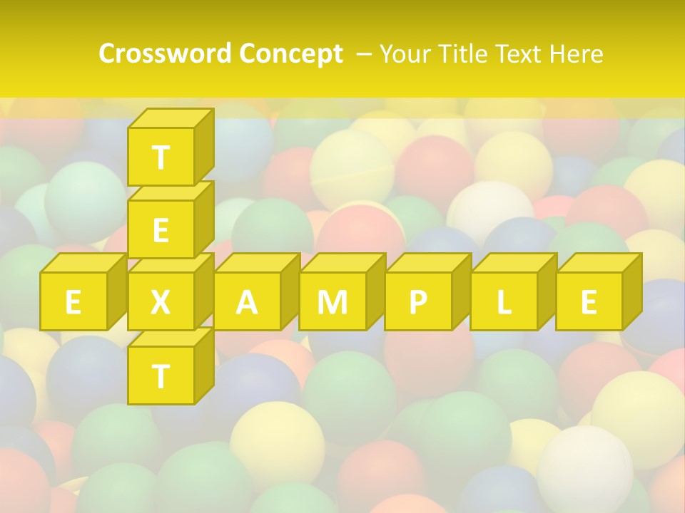 Background, Colorful Plastic Balls On Children's Playground PowerPoint Template