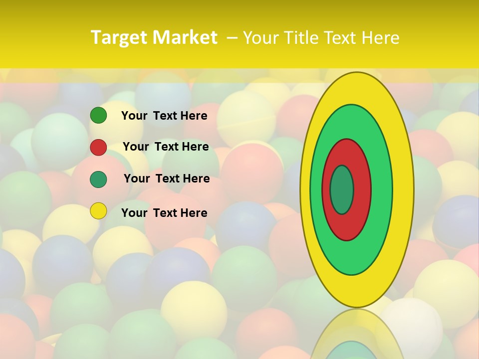 Background, Colorful Plastic Balls On Children's Playground PowerPoint Template