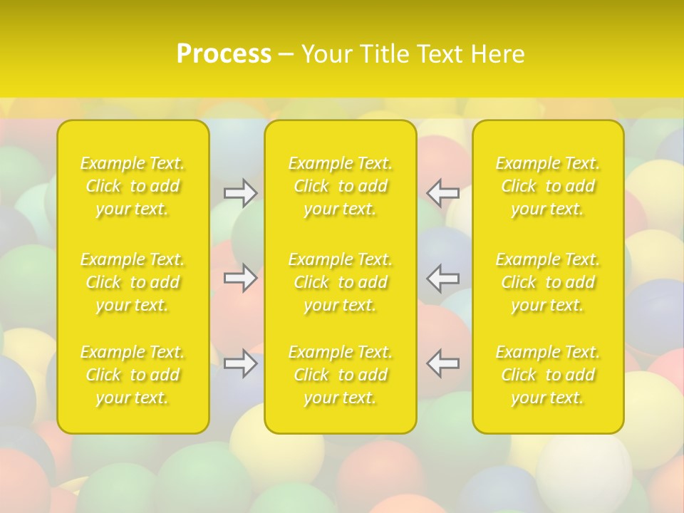 Background, Colorful Plastic Balls On Children's Playground PowerPoint Template