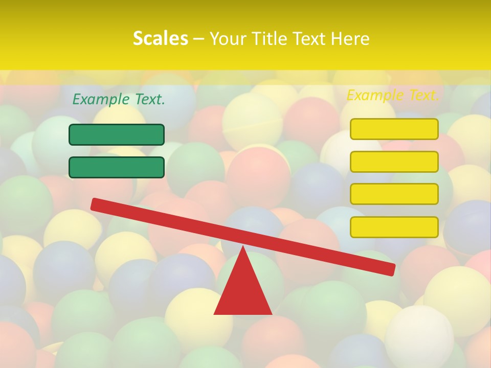 Background, Colorful Plastic Balls On Children's Playground PowerPoint Template