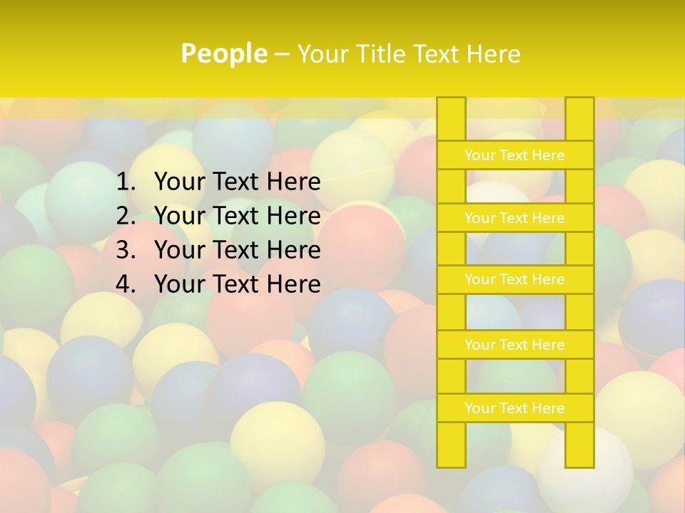 Background, Colorful Plastic Balls On Children's Playground PowerPoint Template