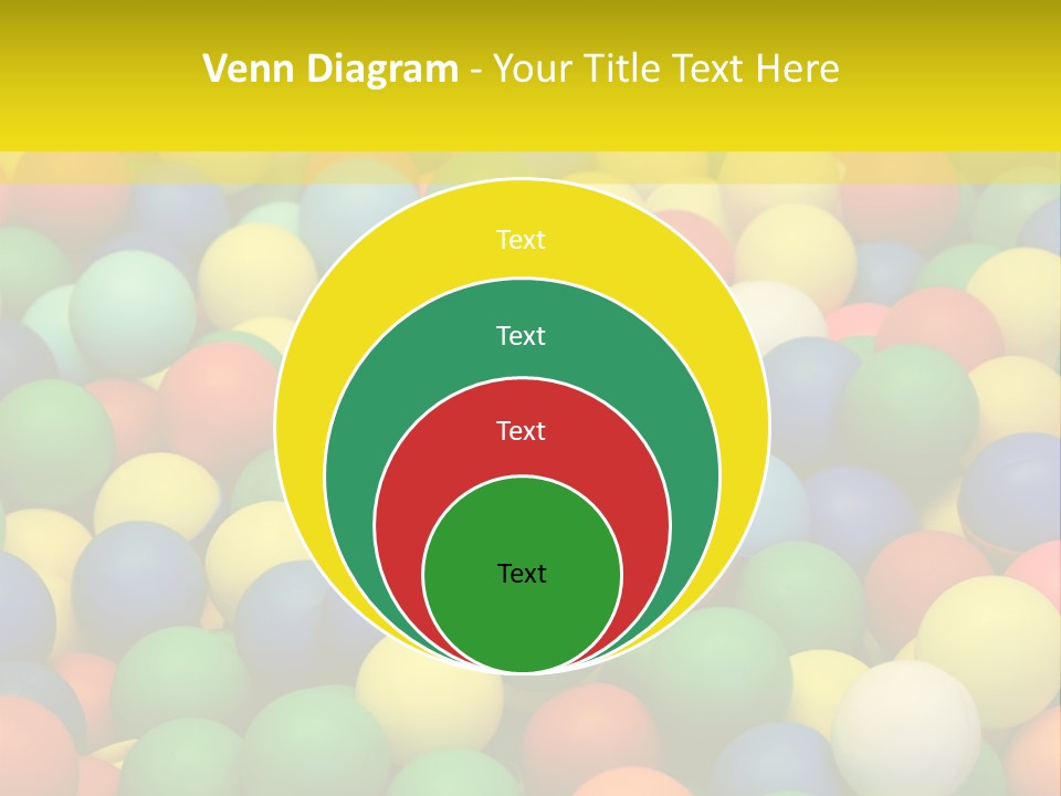 Background, Colorful Plastic Balls On Children's Playground PowerPoint Template