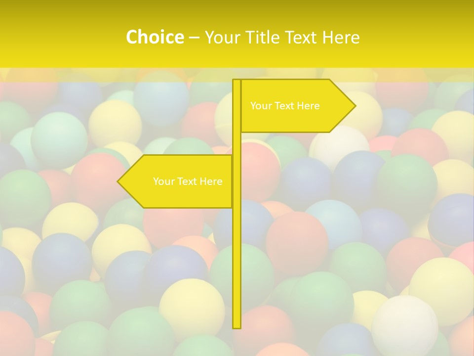 Background, Colorful Plastic Balls On Children's Playground PowerPoint Template