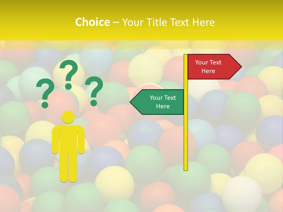 Background, Colorful Plastic Balls On Children's Playground PowerPoint Template