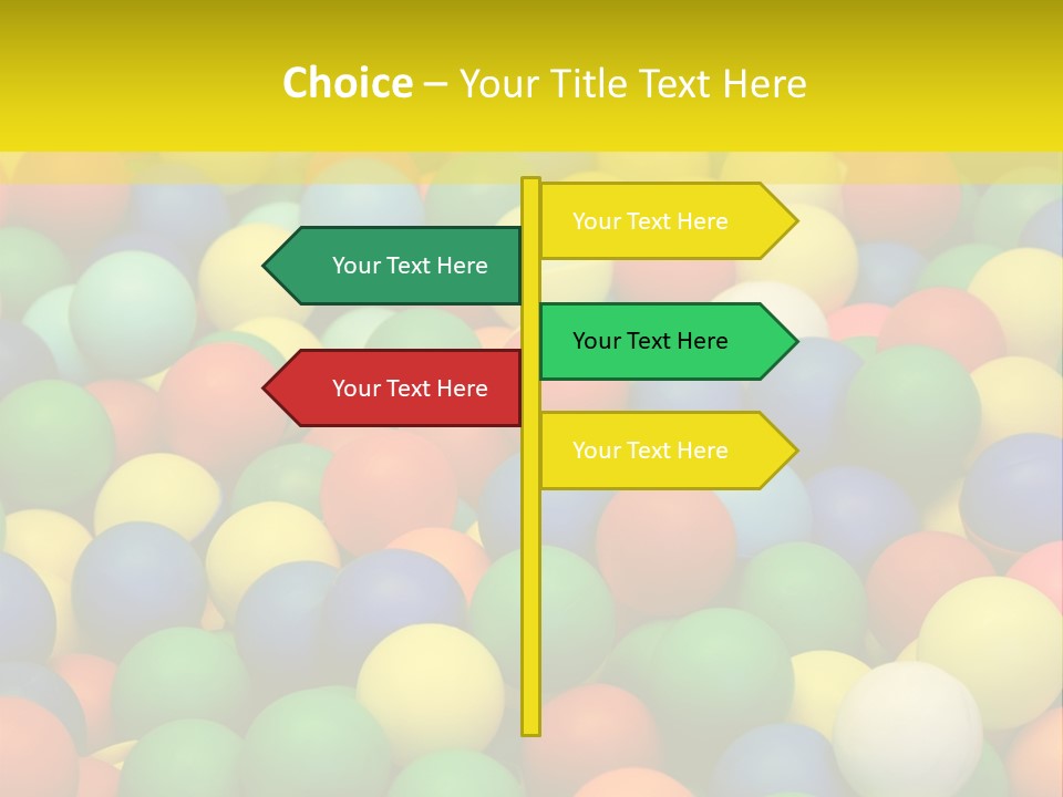 Background, Colorful Plastic Balls On Children's Playground PowerPoint Template