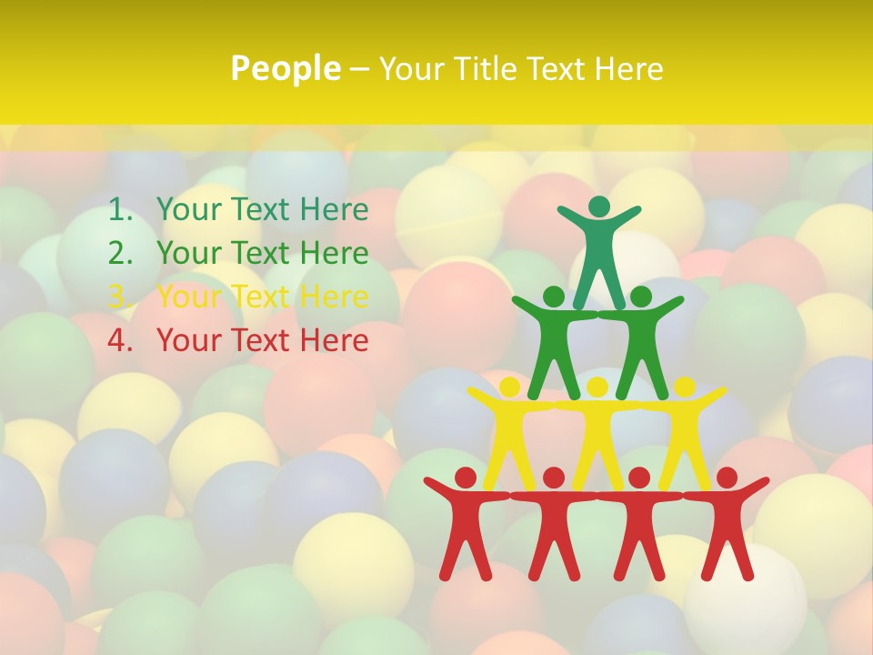 Background, Colorful Plastic Balls On Children's Playground PowerPoint Template