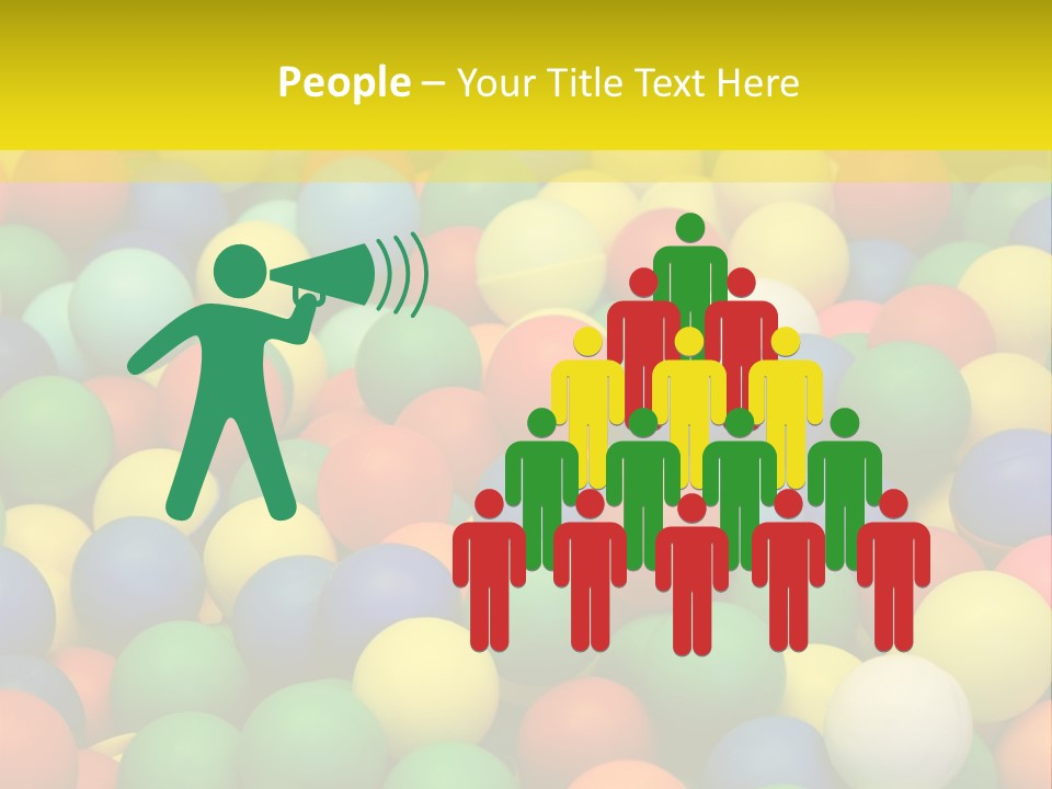 Background, Colorful Plastic Balls On Children's Playground PowerPoint Template