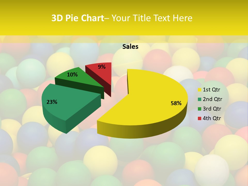 Background, Colorful Plastic Balls On Children's Playground PowerPoint Template