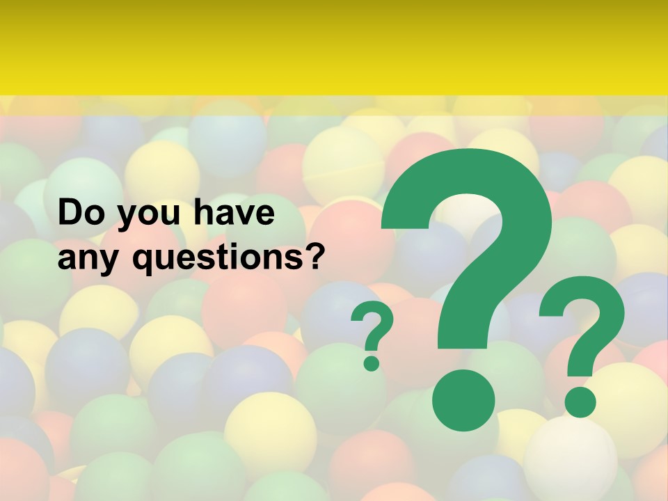 Background, Colorful Plastic Balls On Children's Playground PowerPoint Template