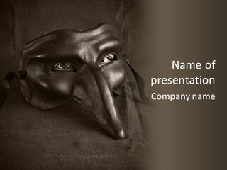 Mask With Eyes PowerPoint Template