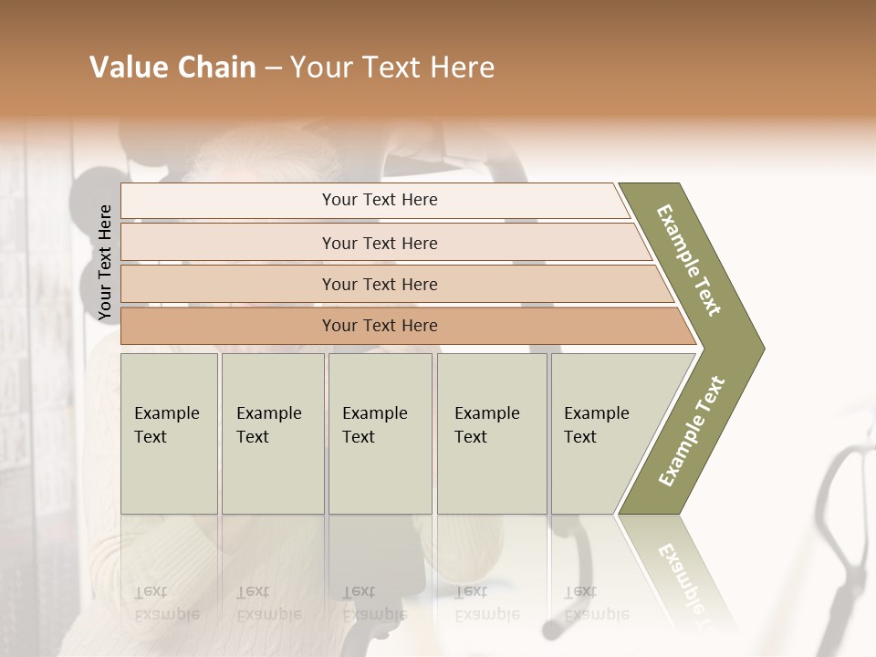 Senior Woman With Fitness Machine Over White Background. Shallow Dof. PowerPoint Template