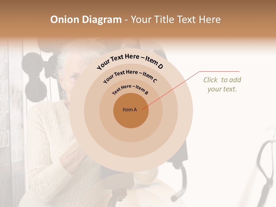 Senior Woman With Fitness Machine Over White Background. Shallow Dof. PowerPoint Template