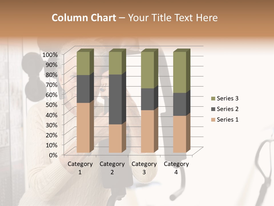 Senior Woman With Fitness Machine Over White Background. Shallow Dof. PowerPoint Template