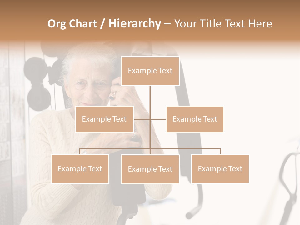 Senior Woman With Fitness Machine Over White Background. Shallow Dof. PowerPoint Template