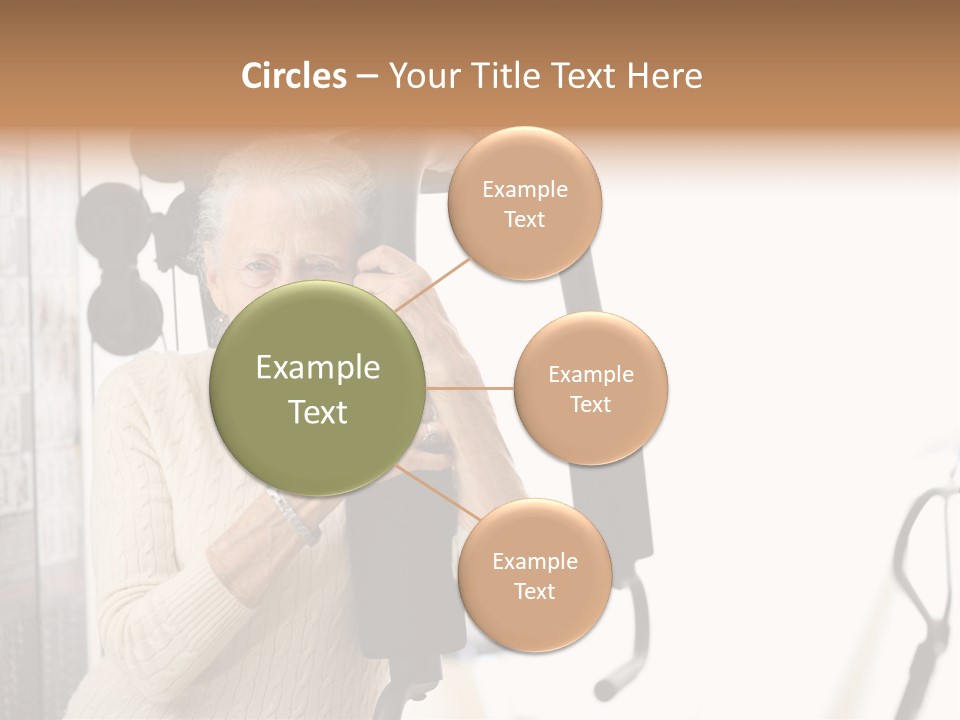 Senior Woman With Fitness Machine Over White Background. Shallow Dof. PowerPoint Template