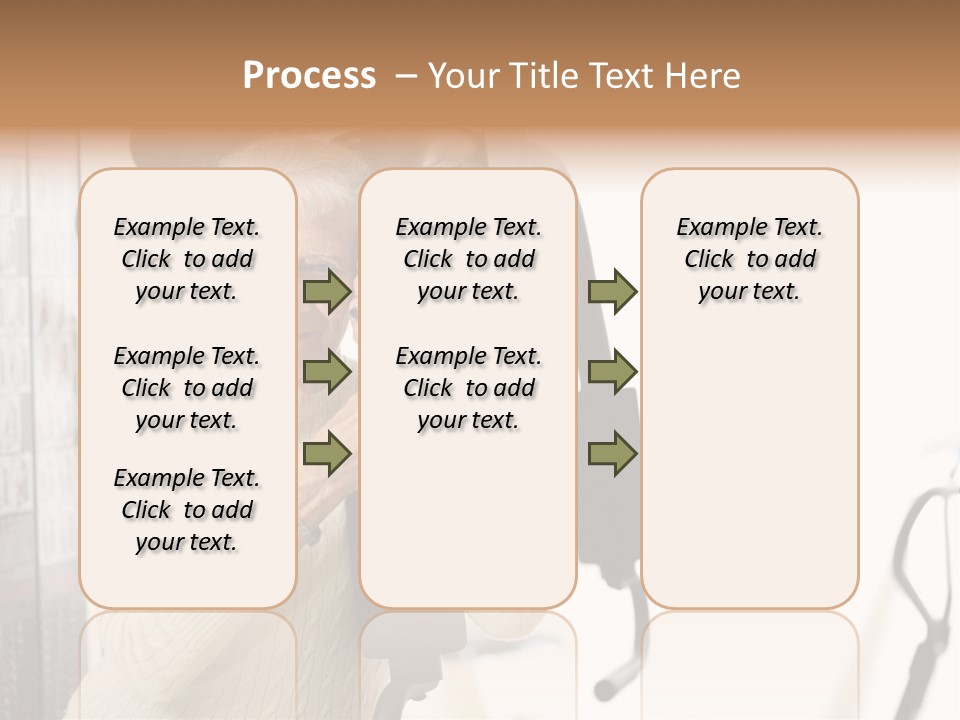 Senior Woman With Fitness Machine Over White Background. Shallow Dof. PowerPoint Template