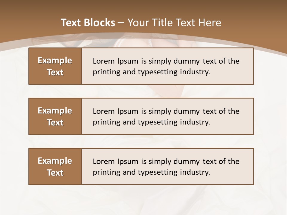 Above View Of Sleeping Woman Under White Satin Sheet PowerPoint Template