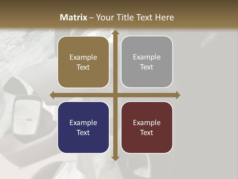 Look Inside A Wrecked Car With Airbag Deployed PowerPoint Template