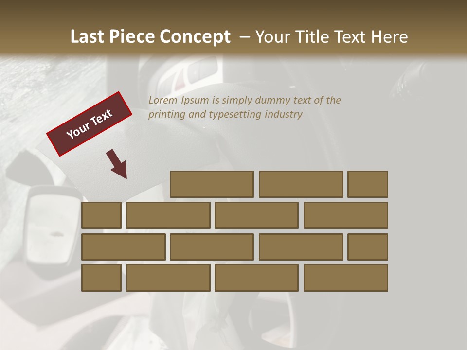 Look Inside A Wrecked Car With Airbag Deployed PowerPoint Template