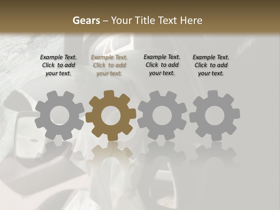 Look Inside A Wrecked Car With Airbag Deployed PowerPoint Template