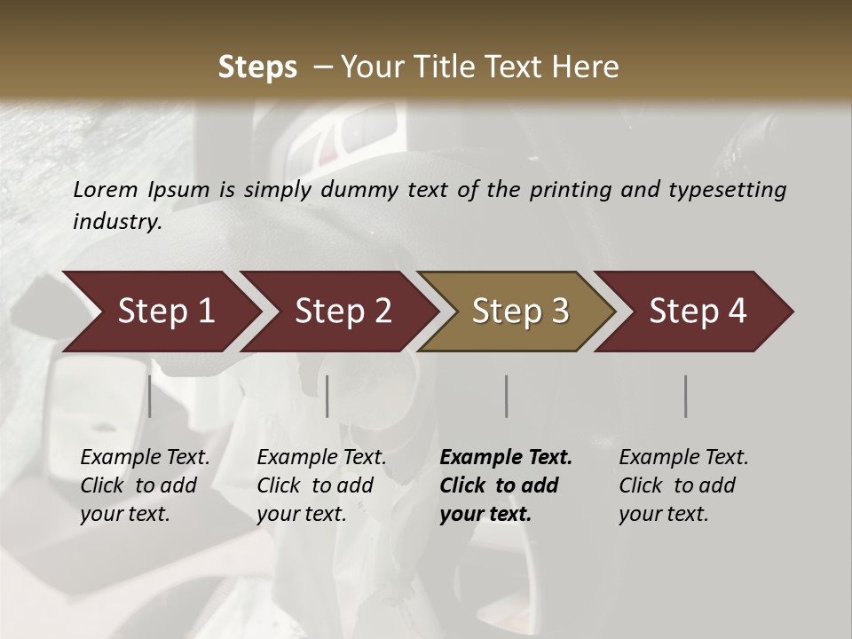 Look Inside A Wrecked Car With Airbag Deployed PowerPoint Template