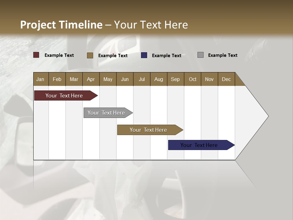 Look Inside A Wrecked Car With Airbag Deployed PowerPoint Template
