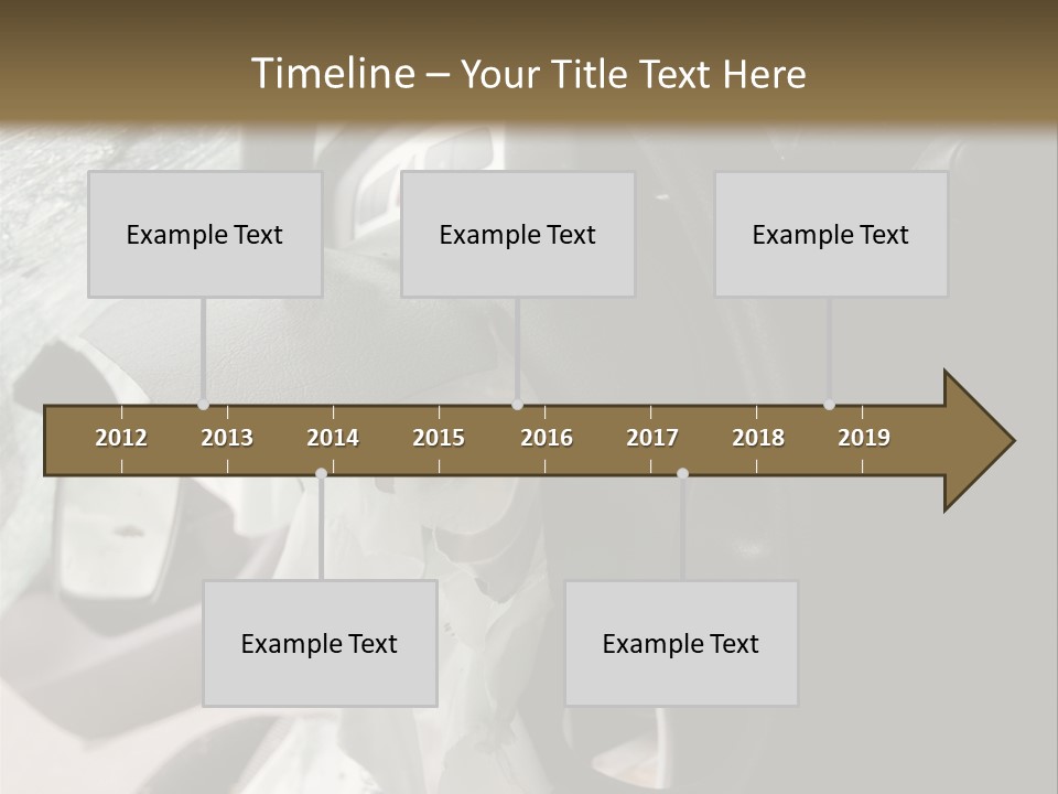 Look Inside A Wrecked Car With Airbag Deployed PowerPoint Template