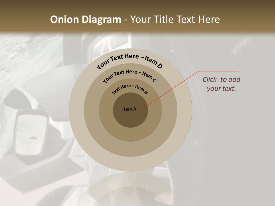 Look Inside A Wrecked Car With Airbag Deployed PowerPoint Template