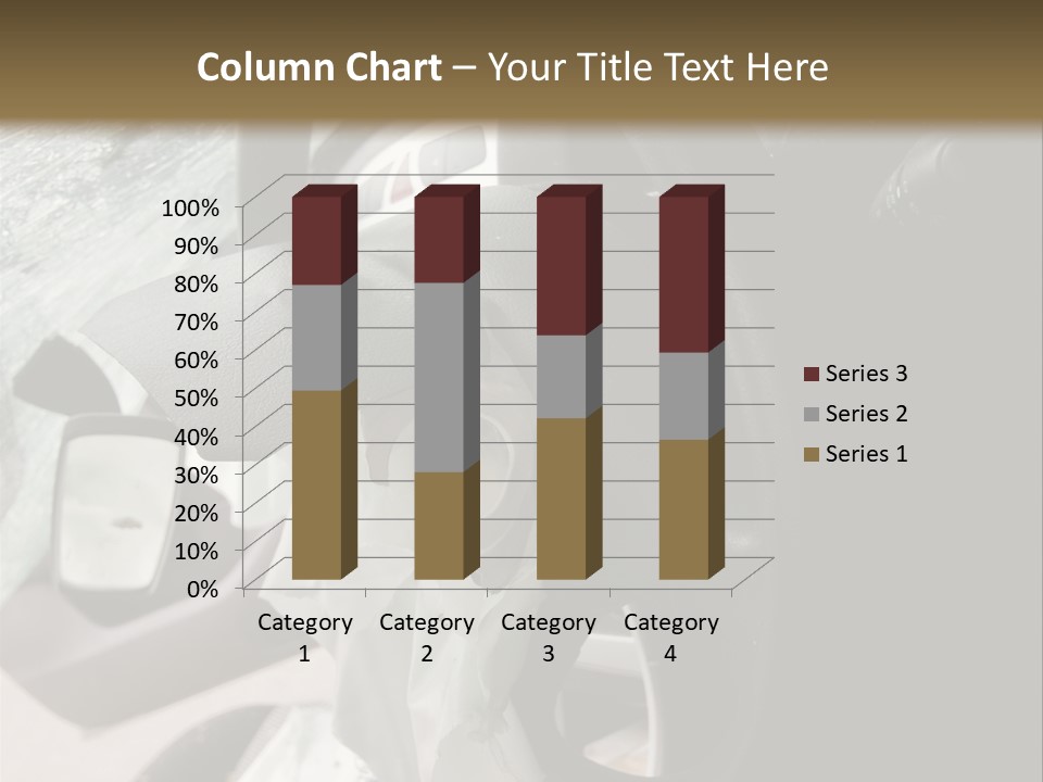 Look Inside A Wrecked Car With Airbag Deployed PowerPoint Template