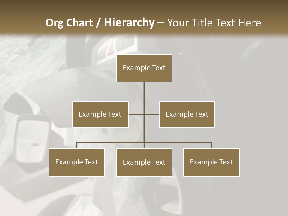 Look Inside A Wrecked Car With Airbag Deployed PowerPoint Template