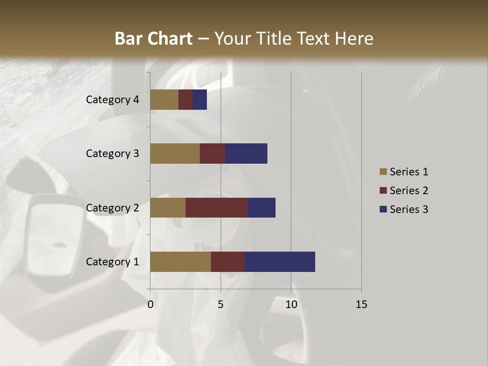 Look Inside A Wrecked Car With Airbag Deployed PowerPoint Template