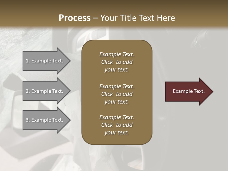 Look Inside A Wrecked Car With Airbag Deployed PowerPoint Template