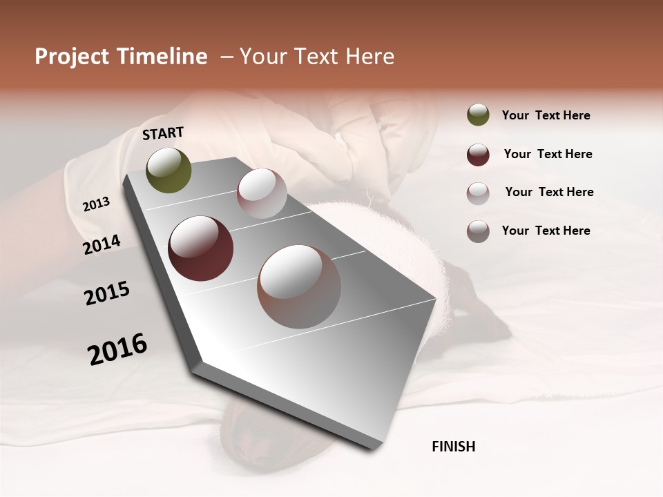 The Sick Dog In Bandage PowerPoint Template