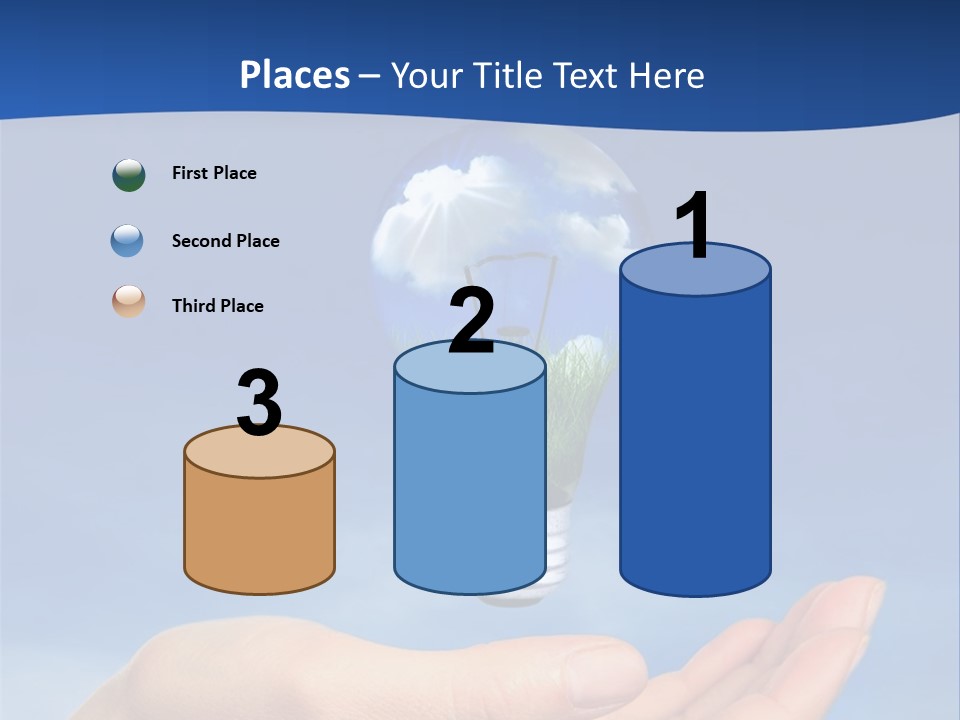 Hand Holding Lighbulb Concept Of Clean Renewable Energy Of The Future PowerPoint Template