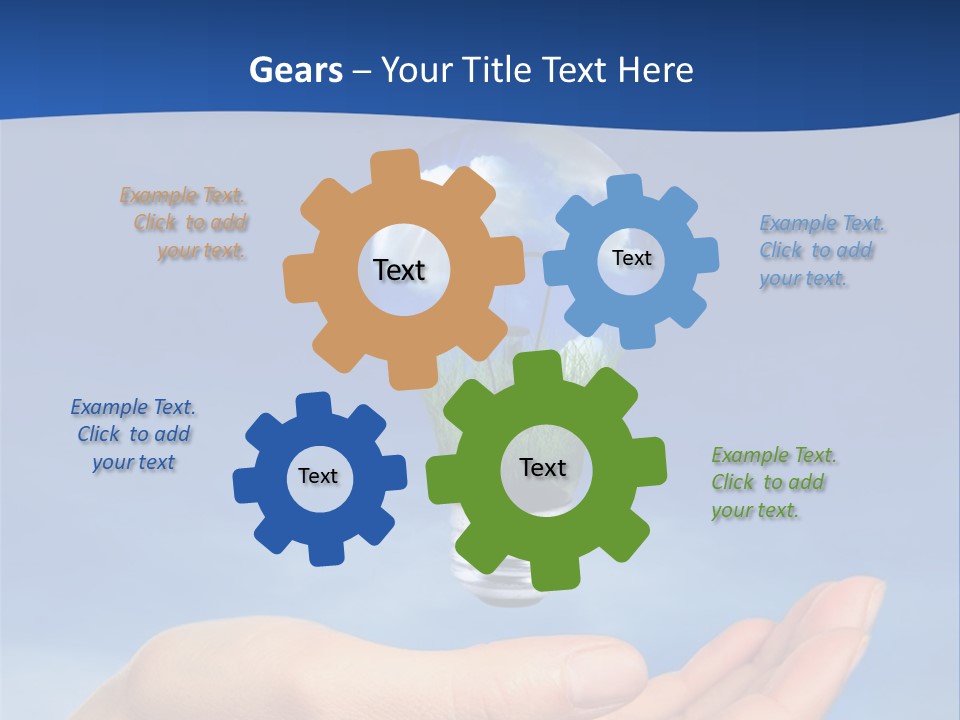 Hand Holding Lighbulb Concept Of Clean Renewable Energy Of The Future PowerPoint Template