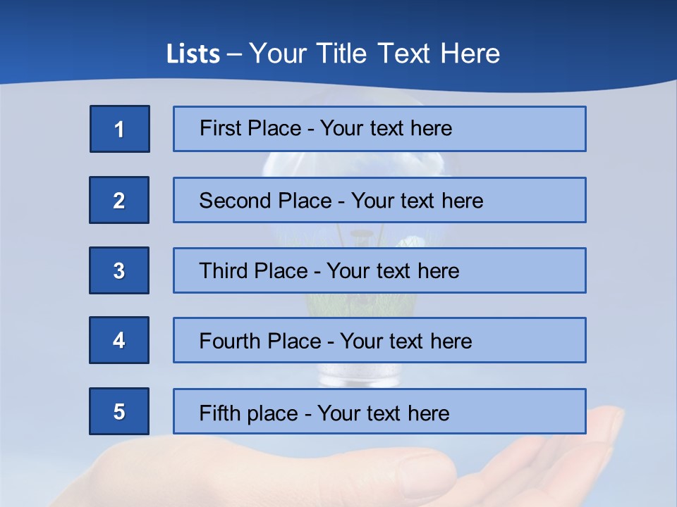 Hand Holding Lighbulb Concept Of Clean Renewable Energy Of The Future PowerPoint Template