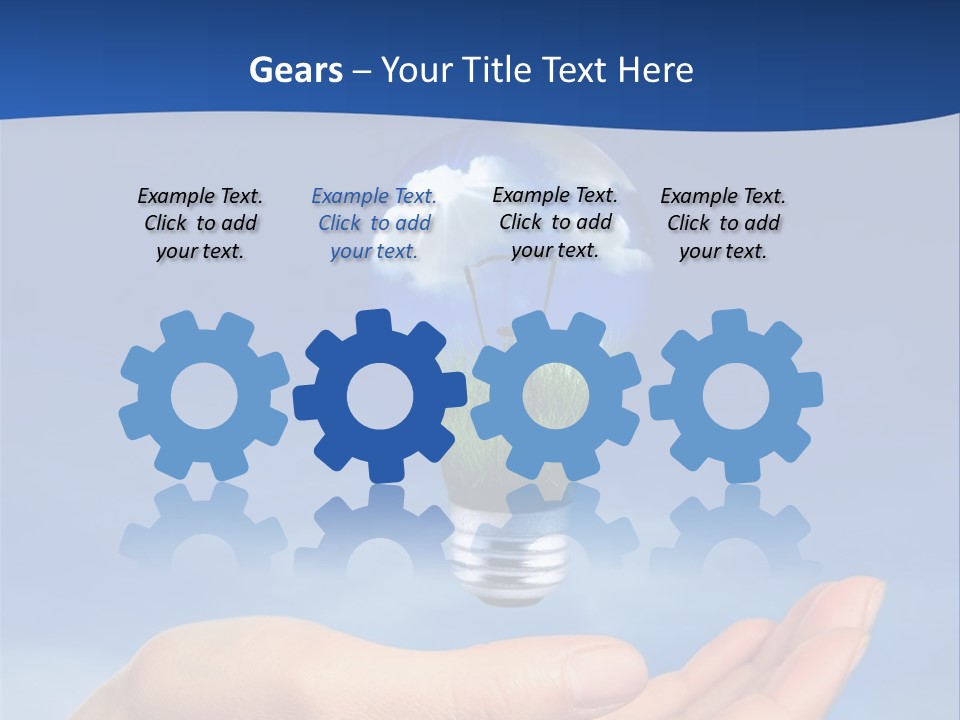 Hand Holding Lighbulb Concept Of Clean Renewable Energy Of The Future PowerPoint Template