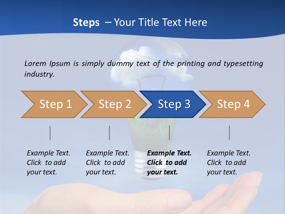 Hand Holding Lighbulb Concept Of Clean Renewable Energy Of The Future PowerPoint Template