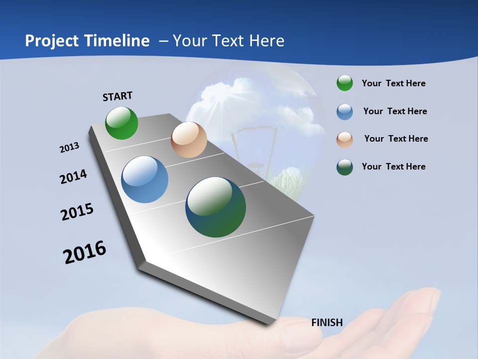 Hand Holding Lighbulb Concept Of Clean Renewable Energy Of The Future PowerPoint Template