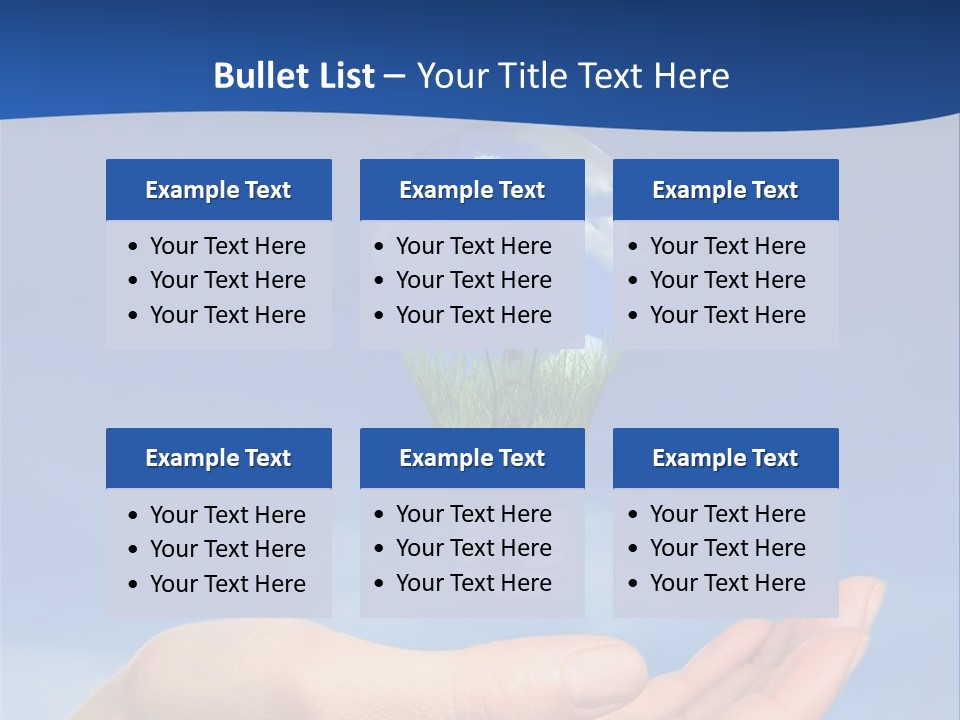 Hand Holding Lighbulb Concept Of Clean Renewable Energy Of The Future PowerPoint Template